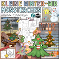 Das kleine Wir / Kleine Winter-Monsterchen - Bastelvorlagen