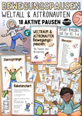 Bewegungspausen Weltall und Astronauten - 18 aktive Brain Breaks für den Unterricht (Kl. 1–6)
