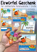 Eiswürfel Geschenk Sommerferien Ferienwünsche Klasse Doodleteacher