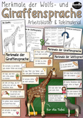 Merkmale der Giraffensprache / gewaltfreie Kommunikation – Tafelmaterial