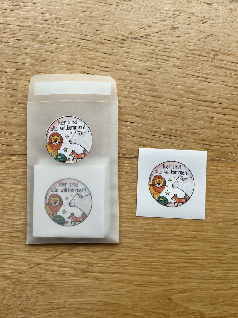 Mutmacher Sticker / runde Aufkleber Sets - Mutmachkarten